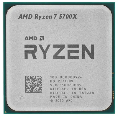 100-000000926 - Центральный Процессор AMD RYZEN 7 5700X OEM (Vermeer, 7nm, C8/T16, Base 3,40GHz, Turbo 4,60GHz, Without Graphics, L3 32Mb, Default TDP 65W, w/o cooler, SAM4)