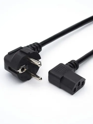 Кабель питания системного блока GoPower 00-00024536 (Schuko угловой - C13, 3х0.75мм?, 250В, 10A, черный, 1.8м)