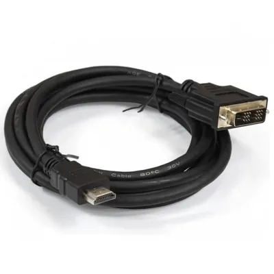 Видео кабель vcom - CG484GD, HDMI (M) -> DVI-D (M), 1080p@60Hz, 5 м, цвет чёрный, CG484GD-5M