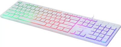 Клавиатура Oklick 550ML-white, проводная, USB-A, белый