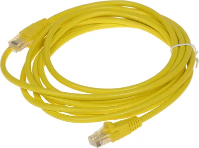 Патч-корд Buro UTP-5E-3M-Y, UTP cat.5E, 3м, желтый