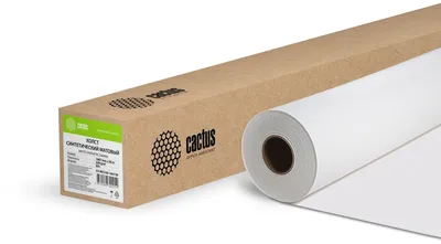 Холст Cactus CS-MC230-106730 рулон 42" (A0+) 1067 мм х 30 м, 230 г/м?, белый, матовый, синтетика, для струйной печати, втулка 2" (50,8 мм)
