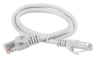 PC01-C5EU-05M Шнур коммутационный ITK кат. 5е неэкр. U/UTP RJ45/RJ45 0.5м PVC серый