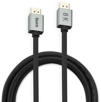 Кабель аудио-видео Buro ver 1.4 DisplayPort (m)/DisplayPort (m) 3м. Позолоченные контакты черный (BHP-DPP-1.4-3G)