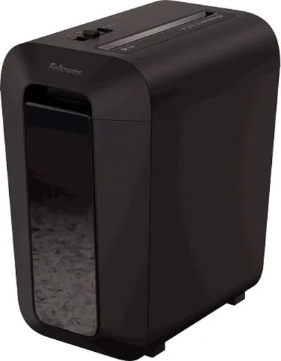 Fellowes Шредер PowerShred LX65 FS-44007(01), черный {DIN P-4,  4х37мм, 8 лст., 17 лтр.,  уничт.: скрепки,скобы,карты}