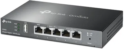 Маршрутизатор TP-Link ER605, Multi-WAN, 5×1GbE, VPN, Omada