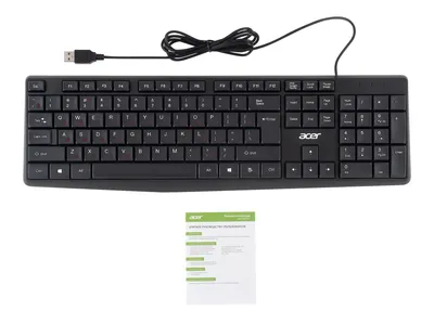 Клавиатура мембранная Acer - OKW121, Проводная, USBnum pad, цвет чёрный, ZL.KBDEE.00B