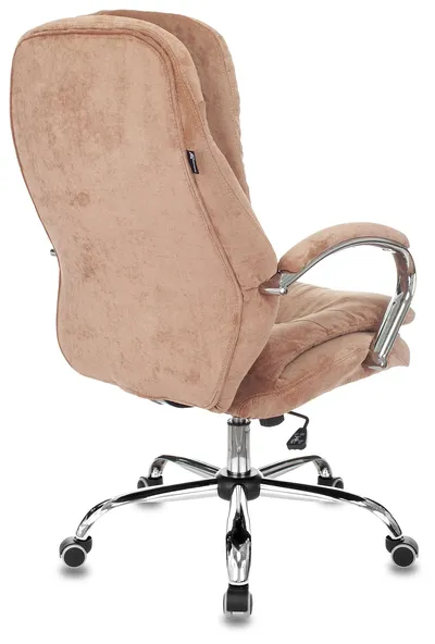 T-9950SL/VELV90 Кресло руководителя Бюрократ T-9950SL Fabric светло-коричневый Velvet 90  крестов. металл хром