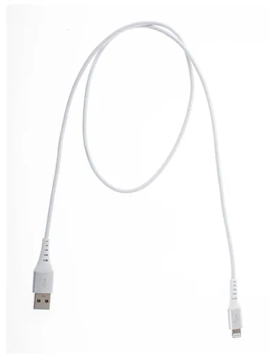 Кабель Cactus CS-LG.USB.A-0.8, USB-A – Lightning, 0.8м, белый, MFI