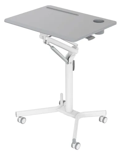 Стол для ноутбука Cactus CS-FDS101WGY, механический, МДФ серый/белый, 70×52×105 см