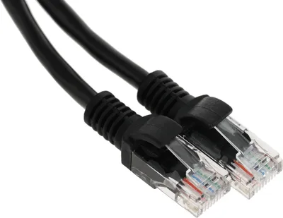 Патч-корд Cablexpert PP12-1M/BK, Cat.5e, 1м, RJ45, черный