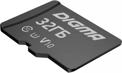 Карта памяти Digma - FCA, microSDHC, write speed 20Mb/s, read speed 70Mb/s, UHS-I Class 1, V10, Class 10, 32GB, DGFCA032A01