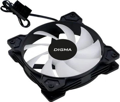 Вентилятор для корпуса Digma DFAN-FRGB1 RGB 120х120x25 черный 3-pin 4-pin (Molex) 23дБ Ret