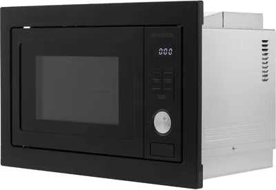 Встраиваемая микроволновая печь Hyundai HBW 2544 BG черный, 25 л, 900 Вт, переключатели - кнопки, поворотный механизм