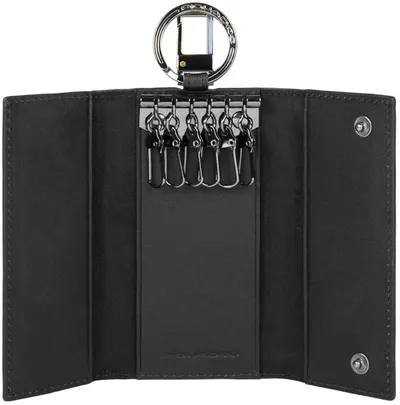 Ключница Piquadro PC1397B3/N, черный, кожа