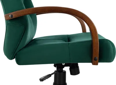 Кресло Бюрократ T-9928WALNUT/FABR/GN, Fabric, зеленый