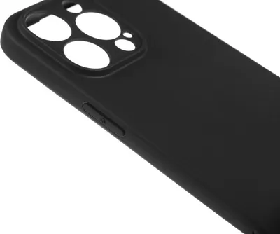 Чехол BoraSCO 72416, для iPhone 15 Pro, Silicone, черный