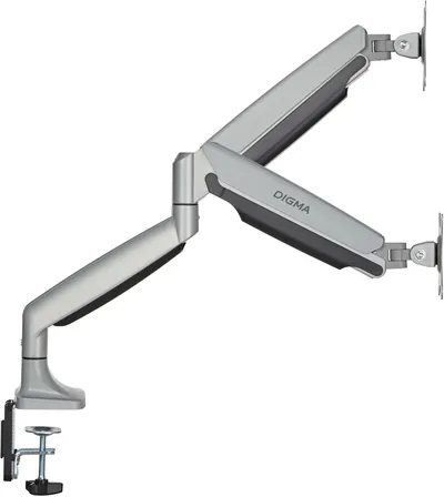 Кронштейн Digma D-MM302D, 17"–35", 15кг, VESA, настольный, 2 монитора