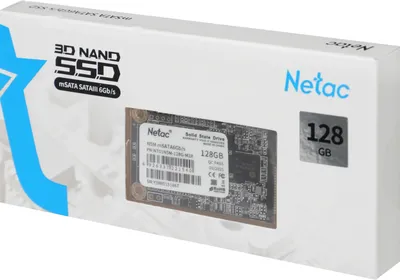 Диск SSD Netac - N5M, для ноутбука, mSATA, 128 ГБ, SATA, 6 Гб/с, speed write-440МБ/с read-510МБ/с, NT01N5M-128G-M3X