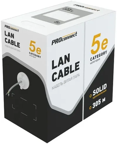 Кабель PROconnect 01-0152, F/UTP Cat5e, 4PR, 305м, PVC