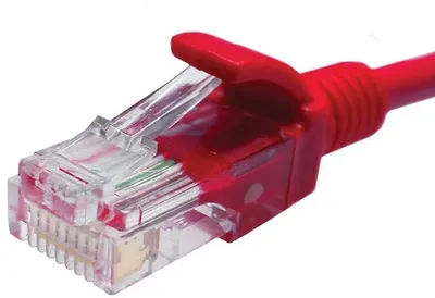 Патч-корд Suprlan 10-0152 UTP RJ-45 вил.-вилка RJ-45 кат.5E  1м  красный  LSZH 24AWG