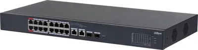 Коммутатор Dahua DH-CS4218-16ET-240, 16×100M PoE, 2×Combo GbE/SFP, PoE 240 Вт