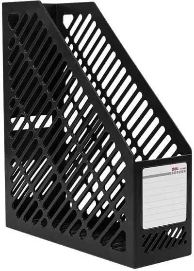 Лоток вертикальный DELI E9842 BLACK, 1 отделение, черный