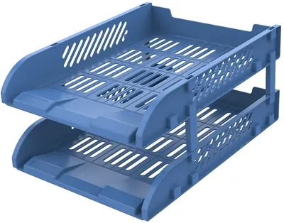 Лоток для бумаг DELI E9212 BLUE, 325x241x155 мм