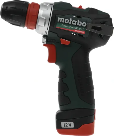 Дрель-шуруповерт Metabo 601749500, Power Maxx BS 12 BL, 12В, 2Ач, быстрозажимной