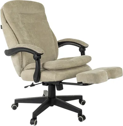 T-9950MSG-F/FABR-BG   Кресло руководителя Бюрократ T-9950MSG-F Fabric песочный Light-21 крестов. пластик  подст.для  ног