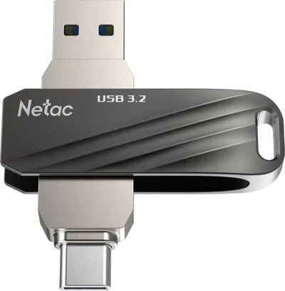 Флеш-накопитель NETAC NT03US11C-032G-32BK, 32ГБ, USB 3.0/USB-C