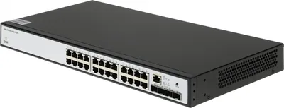 Коммутатор SNR SNR-S5210G-24TX-POE, управляемый L2+, 24×1GbE PoE, 4×10GbE SFP+, 370 Вт