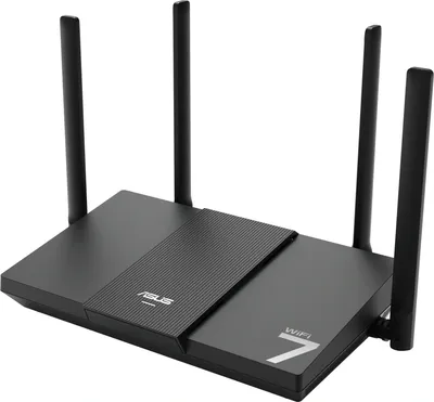RT-BE50 - Сетевой маршрутизатор со встроенной беспроводной точкой доступа, ASUS, RT-BE50, Wi-Fi 7 (802.11be), один WAN-порт 2,5 Гбит\с (WAN), три LAN-порта 1Гбит\с