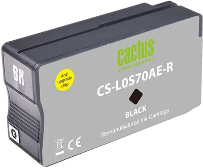 Картридж Cactus CS-L0S70AE-R, 953XL, черный, 54 мл, для HP