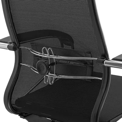 Z316738977 Кресло Метта ErgoLife Set 4 черный сиденье черный сетка с подголов.  крестов. металл хром
