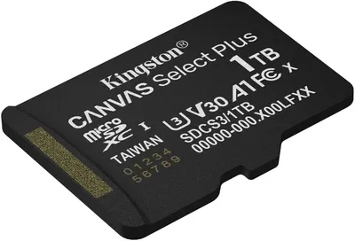 SDCS3/1TBSP - Карта памяти, Kingston, SDCS3/1TBSP, MicroSDXC 1TB, Canvas Select Plus, A1, U3, V30, без адаптера SD
