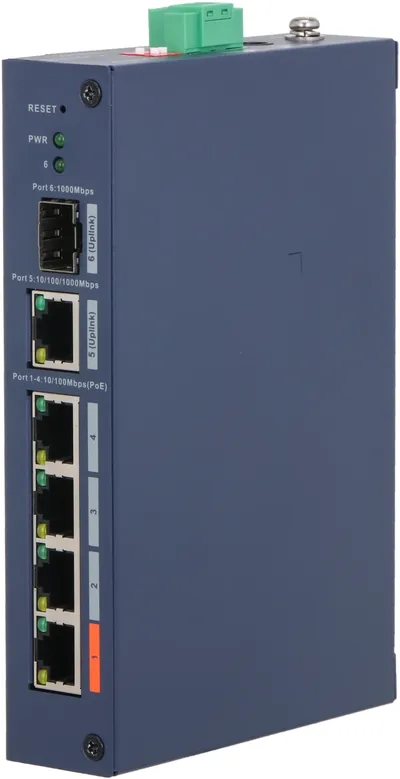 Коммутатор Dahua DH-CHS4106-4ET-60, облачный, 4×FE PoE, 1×GE, 1×SFP, 60Вт