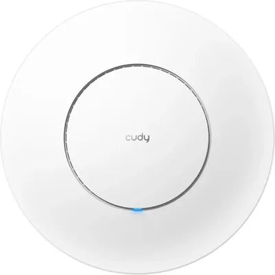 CUDY Точка доступа Wi-Fi AX3000 Wi-Fi 6 2 5G Access Point AX3000 Dual Band Ceiling Mount Wi-Fi 6 Access Point, Chipset MT7981, 802.11ax/ac/a/b/g/n, 2402Mbps at 5GHz + 574Mbps at 2.4GHz, 1 x 2.5G RJ45 Port, MU-MIMO, Support 12V DC or  802.3at PoE or Passive PoE, Internal Antennas, 48V passive PoE adapter included,