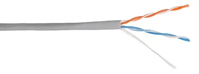 Кабель информационный Lanmaster NM-UTP5E2PR-CU кат.5е U/UTP не экранированный 2X2 PVC  внутренний 305м серый