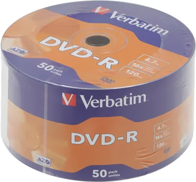 Диски DVD-R Verbatim 43788, 16x, 4.7ГБ, 50 шт