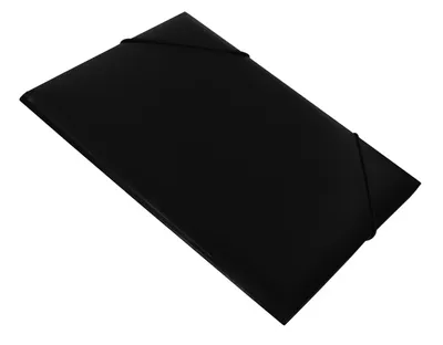 Папка на резинке Бюрократ PR05BLCK, A4, пластик, корешок 30мм, 0.5мм