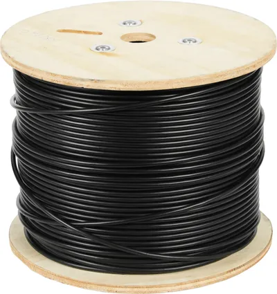LAN-5EFTP-OUT Кабель витая пара Lanmaster F/UTP 4 пар. кат. 5е одножильный D 051 AWG24 PE 1м (бухта 305м) внешний цвет: чёрный