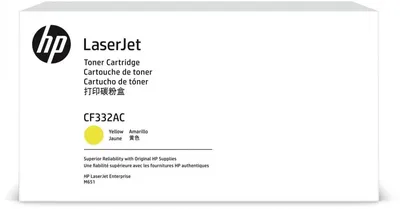 (Спец.цена) Оригинальный картридж HP CF332AC (654A) Yellow в корпоративной упаковке для HP Color LaserJet Enterprise M651n/ M651dn/ M651xh, 15000 страниц