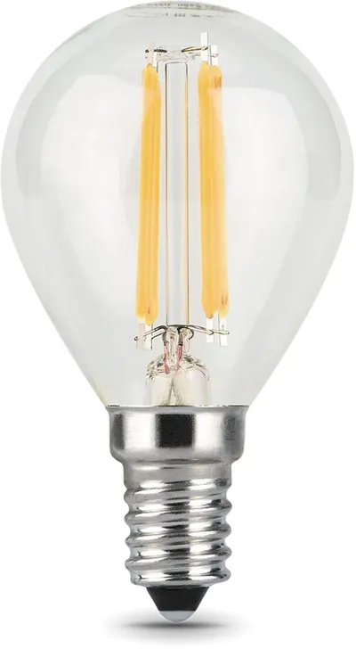 Лампа филам. Gauss (упак.:10шт 105801211) Filament 11Вт цок.:E14  шар  220B  4100K св.свеч.бел.нейт.