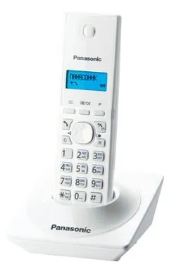 Телефон беспроводной (DECT) Panasonic KX-TG1711RUW (белый) АОН, Caller ID,12 мелодий звонка,подсветка дисплея,поиск трубки