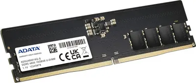 Модуль памяти ADATA 16GB DDR5 4800 DIMM AD5U480016G-S 16GB ADATA DDR5 4800 DIMM AD5U480016G-S Non-ECC, CL40, AD5U480016G-S 1.1V, 2048x8