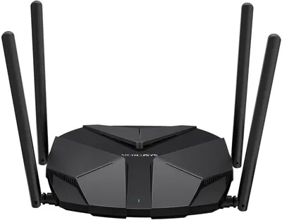 Беспроводной маршрутизатор Mercusys - MR85X, 2.4 и 5 ГГц, 2402Мб/с, IEEE 802.11 a/b/g/n/ac/ax, 3 x 1 Гб/сx RJ-45, 2.5 Гб/с, 4 antennas, чёрный, MR85X