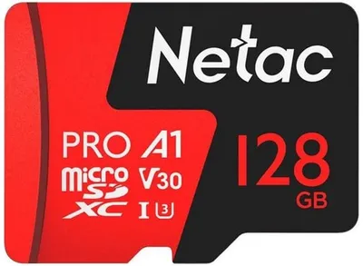 Носитель информации Netac P500 Extreme PRO 128GB MicroSDXC V30/A1/C10 up to 100MB/s, retail pack card only