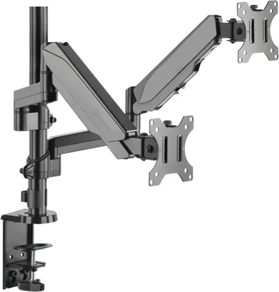 ONKRON Крепление для двух мониторов ONKRON G140 чёрный, для 13"-32", наклон 55°, поворот 180°, нагрузка до 16 кг, расстояние до стола 0-534 мм
