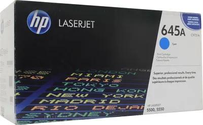 Оригинальный лазерный картридж HP 645A C9731AC для HP LaserJet 5500/ N/ DN/ LaserJet 5550/ N/ DN (12000 стр., Синий)